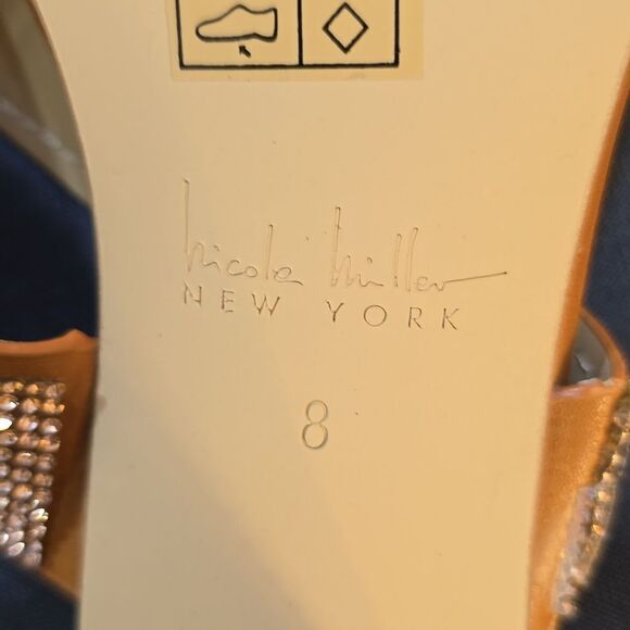 BRAND NEW NICOLE MILLER NEW YORK RHINESTONE EMBELLISHMENTS OPEN-TOE SANDAL G1 - Picture 13 of 16